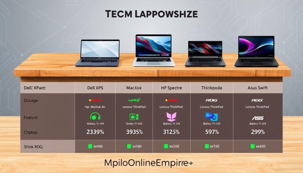 Laptop price-performance comparison