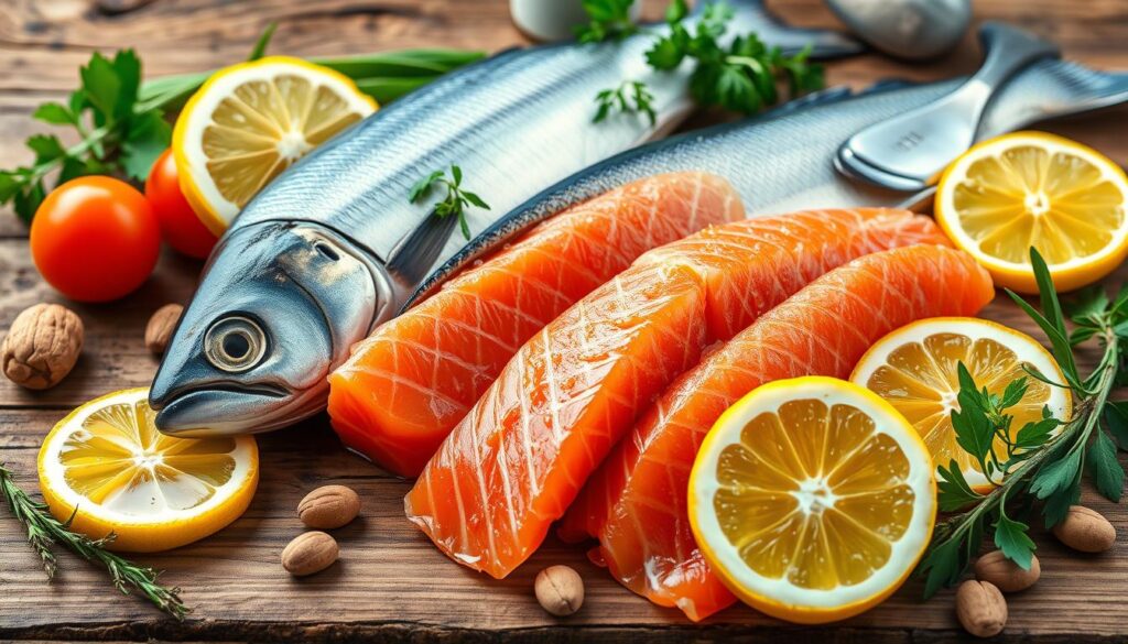 omega-rich fish for skin elasticity