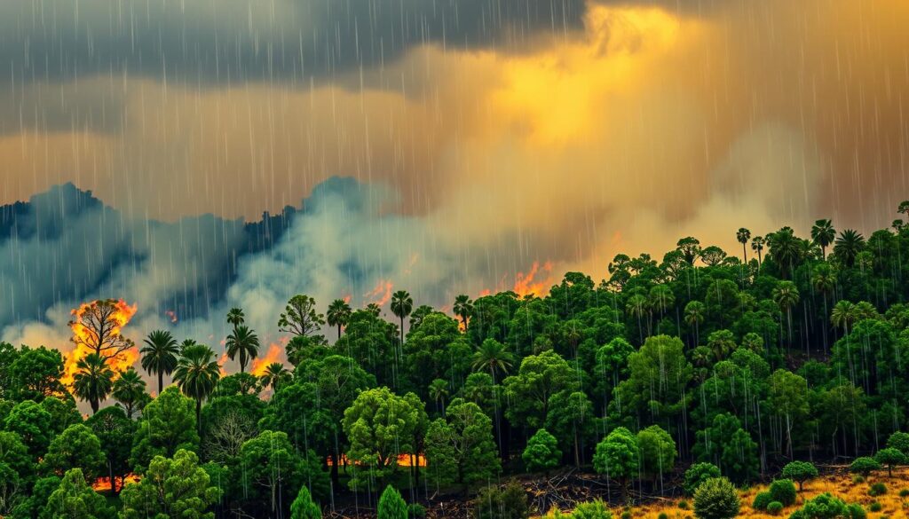 wildfire containment with rain wildfire containment with rain