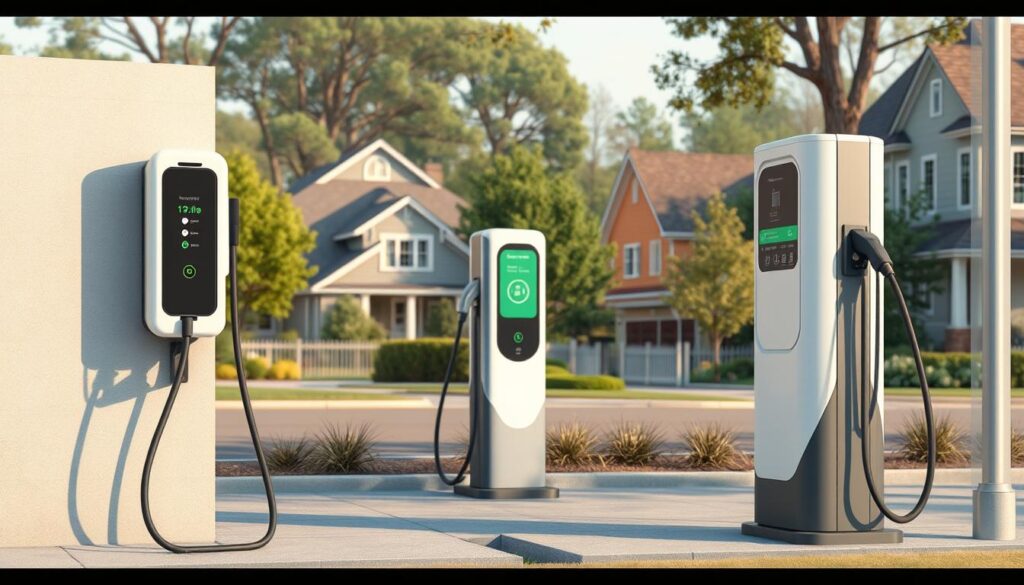 Types of electric vehicle charging stations