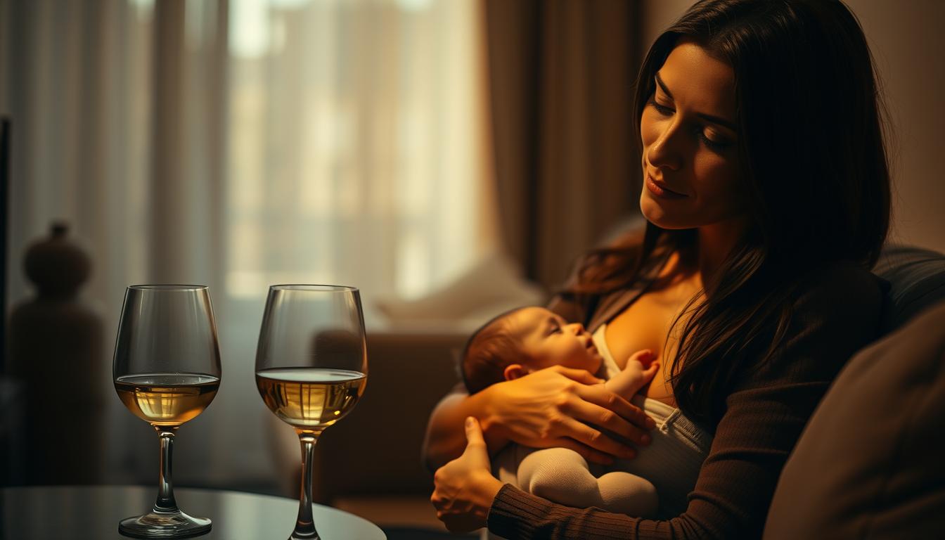 What happen when breastfeeding while drinking alcohol effects