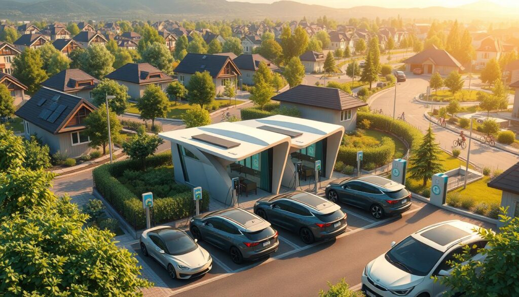 eco-friendly neighborhood charging hubs