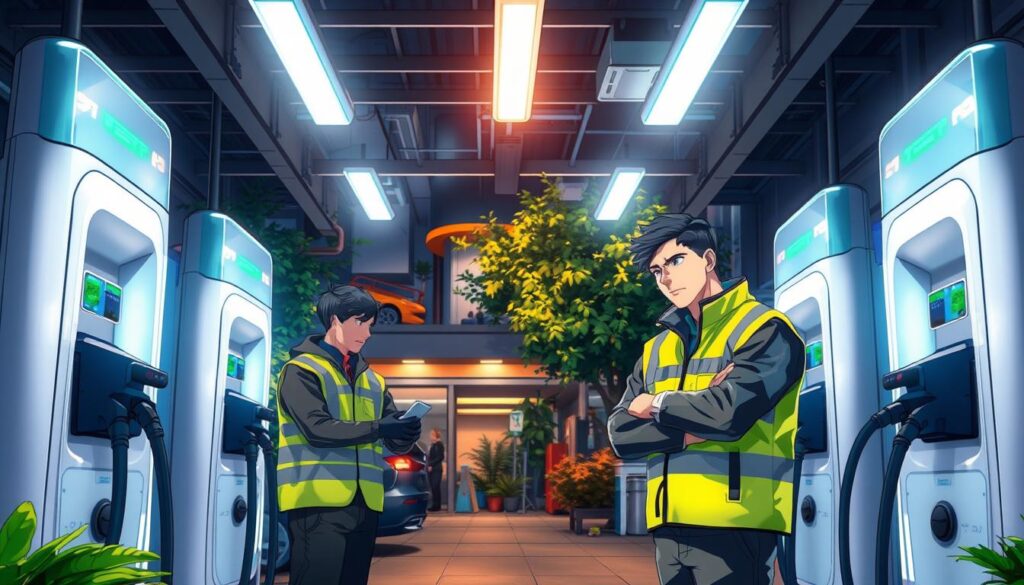 neighborhood ev charging hub maintenance